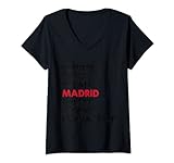 Mujer Para Los Amantes De Madrid Madrileño Gatos Camiseta Cuello V