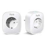 Porik Enchufe Inteligente WiFi SP11, con Monitor de Consumo, Control Remoto, Control por Voz y Funciones de Temporización, Compatible con Alexa, Google Home y SmartThings, 16A 3840W, 2PCS