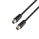 CABLEPELADO Cable antena de TV de 75 Ohm macho Negro (1.50 metros)
