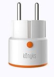 Konyks Priska Max EU tipo Schuko EU enchufe Inteligente compacta, control vocal con Alexa y Google Home, 16 A, con contador de consumo