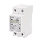 Splenssy Contador de Energía Inteligente Din Rail con WiFi Monofásico, Consumo de Energía, kwh, Metros, Vatímetro, Compatible con Smartlife/Tuya/Alexa/Google Home