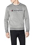 Champion Classic Logo Crewneck Sweatshirt Sudadera, Gris Claro, Xl Para Hombre
