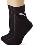 Puma Junior Sport Socks (3 Pack) Calcetines, Black, 27-30 Unisex Niños