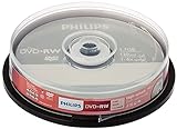 Philips Dvd-Rw Dn4S4B10F/00 - Dvd+Rw Vírgenes (4,7 Gb, Dvd-Rw, 10 Pieza(S), 120 Min, 140 Mm, 140 Mm)