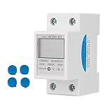 Ausla - Contador de energ¨ªa monof¨¢sico digital, solo fase Smart Energy Meter inteligente, monof¨¢sico, riel Din, contador con pantalla LCD, medidor de vatios, consumo el¨¦ctrico 220 V 5 (80)