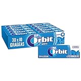 Orbit Chicles Sin Azúcar Sabor Menta, Fresco, Intenso y de Larga Duración en formato Gragea (30 x 10 chicles)