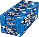 Trident 60 Minutos Menta - Chicles sin Azúcar con Sabor a Menta - Paquete de 16 Envases 20 g